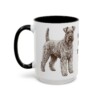 15oz Kerry Blue Terrier Dog Dad Mug, Black, left side view
