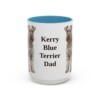 15oz Kerry Blue Terrier Dog Dad Mug, Light Blue, front view