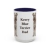 15oz Kerry Blue Terrier Dog Dad Mug, Navy, front view