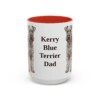 15oz Kerry Blue Terrier Dog Dad Mug, Red, front view