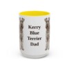 15oz Kerry Blue Terrier Dog Dad Mug, Yellow, front view