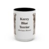 15oz Kerry Blue Terrier Latin Mug, Black, front view