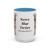 15oz Kerry Blue Terrier Latin Mug, Light Blue, front view