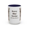 15oz Kerry Blue Terrier Latin Mug, Navy, front view