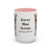 15oz Kerry Blue Terrier Latin Mug, Pink, front view