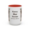 15oz Kerry Blue Terrier Latin Mug, Red, front view