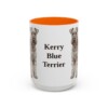 15oz Kerry Blue Terrier Mug, Orange, front view