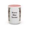 15oz Kerry Blue Terrier Mug, Pink, front view