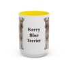 15oz Kerry Blue Terrier Mug, Yellow, front view