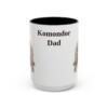 15oz Komondor Dog Dad Mug, Black, front view