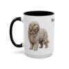 15oz Komondor Dog Dad Mug, Black, left side view