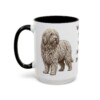 15oz Funny Komondor Mug, Black, left side view