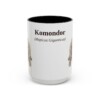 15oz Komondor Latin Mug, Black, front view