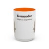 15oz Komondor Latin Mug, Orange, front view