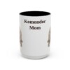 15oz Komondor Dog Mom Mug, Black, front view