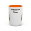 15oz Komondor Dog Mom Mug, Orange, front view
