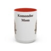 15oz Komondor Dog Mom Mug, Red, front view