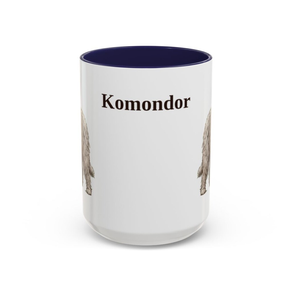 15oz Komondor Mug, Navy, front view
