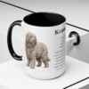 15oz Komondor Mug, Black, lifestyle photo