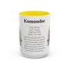 15oz Komondor Mug, Yellow, front view