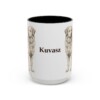 15oz Kuvasz Mug, Black, front view