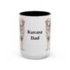 15oz Kuvasz Dog Dad Mug, Black, front view