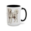 15oz Kuvasz Dog Dad Mug, Black, right side view