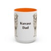 15oz Kuvasz Dog Dad Mug, Orange, front view