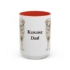 15oz Kuvasz Dog Dad Mug, Red, front view