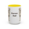 15oz Kuvasz Dog Dad Mug, Yellow, front view