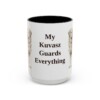 15oz Funny Kuvasz Mug, Black, front view