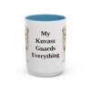 15oz Funny Kuvasz Mug, Light Blue, front view