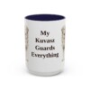 15oz Funny Kuvasz Mug, Navy, front view