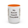 15oz Funny Kuvasz Mug, Orange, front view