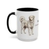 15oz Kuvasz Latin Mug, Black, left side view