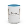 15oz Kuvasz Latin Mug, Light Blue, front view