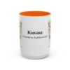 15oz Kuvasz Latin Mug, Orange, front view