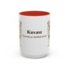 15oz Kuvasz Latin Mug, Red, front view