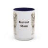 15oz-kuvasz-mug-mom-navy 15oz Kuvasz Dog Mom Mug, Navy, front view