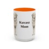 15oz-kuvasz-mug-mom-orange 15oz Kuvasz Dog Mom Mug, Orange, front view