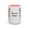 15oz-kuvasz-mug-mom-pink 15oz Kuvasz Dog Mom Mug, Pink, front view