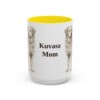 15oz-kuvasz-mug-mom-yellow 15oz Kuvasz Dog Mom Mug, Yellow, front view
