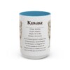 15oz Kuvasz Mug, Light Blue, front view