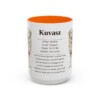 15oz Kuvasz Mug, Orange, front view