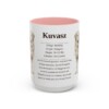 15oz Kuvasz Mug, Pink, front view