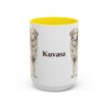 15oz Kuvasz Mug, Yellow, front view