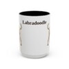 15oz Labradoodle Mug, Black, front view