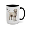 15oz Labradoodle Mug, Black, right side view