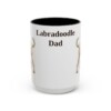 15oz Labradoodle Dog Dad Mug, Black, front view