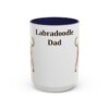 15oz Labradoodle Dog Dad Mug, Navy, front view